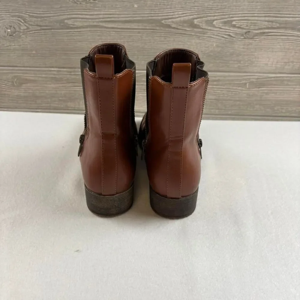 Rocket Dog Brown Leather Chelsea Ankle Boots